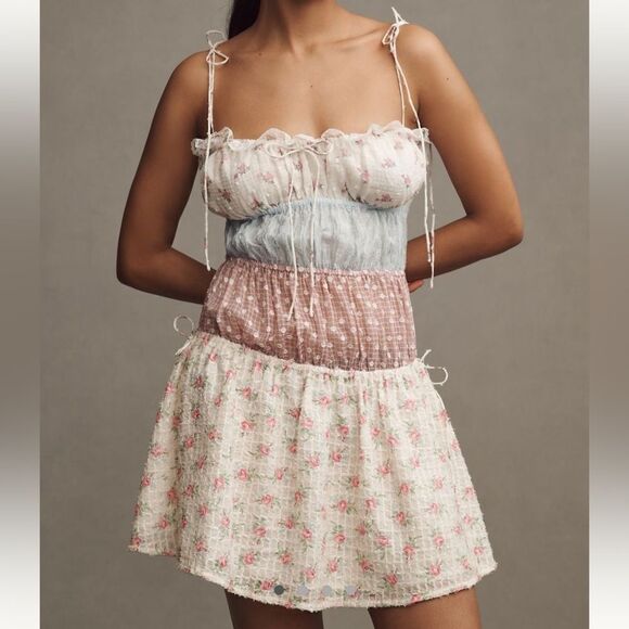 By Anthropologie For Love and Lemon Elula Mini Dress - Picture 1 of 8